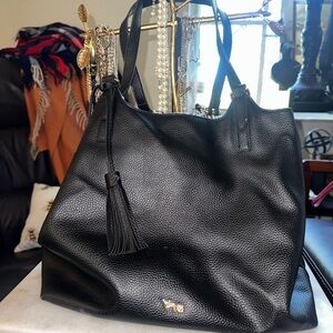 Mathew + Julian Black Leather Tote Bag